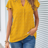 Kari | Elegant patchworkblus med volanger