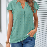 Kari | Elegant patchworkblus med volanger