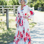 Lillian | Blommig omlott-maxiklänning