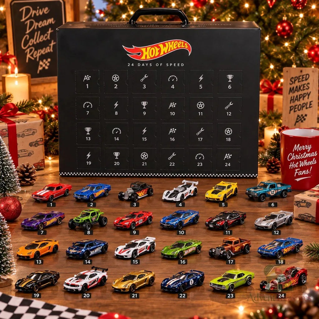 Hot Wheels adventskalender 2026 – 24 miniatyrer – bild 1