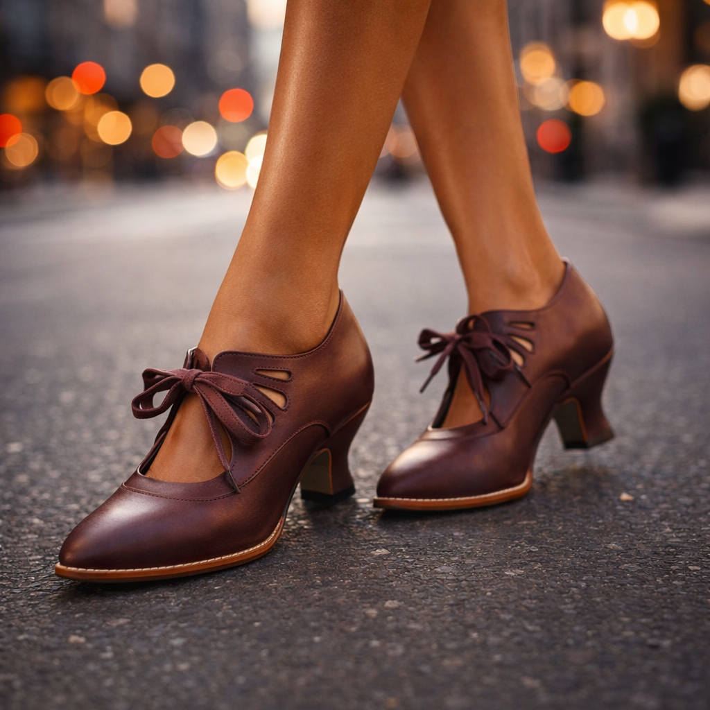 Sylvie | Retro pumps med snörning