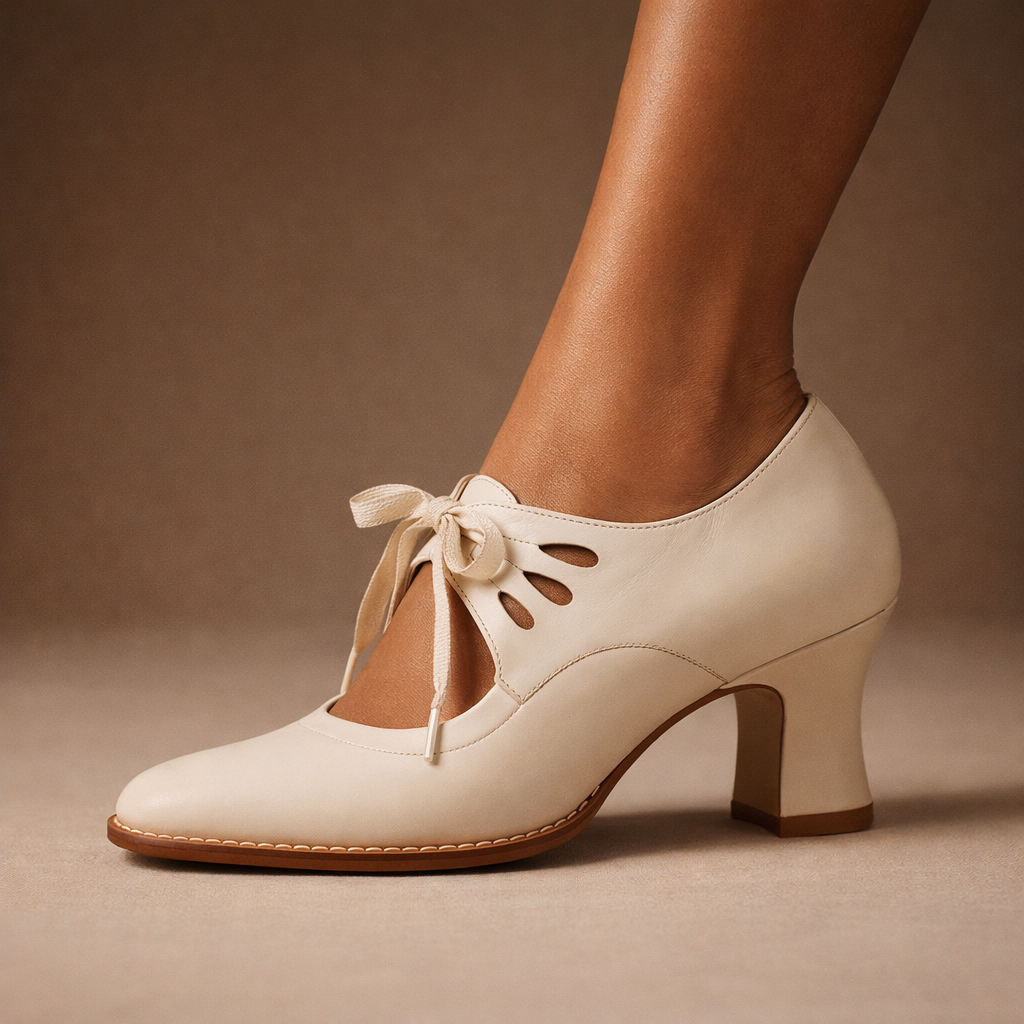 Sylvie | Retro pumps med snörning