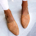 Produktbild – Lyn – Hantverksgjorda Platta Sandaler