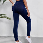 Produktbild – Eleanor – Dam Slim Fit Högmidjade Stretchjeans