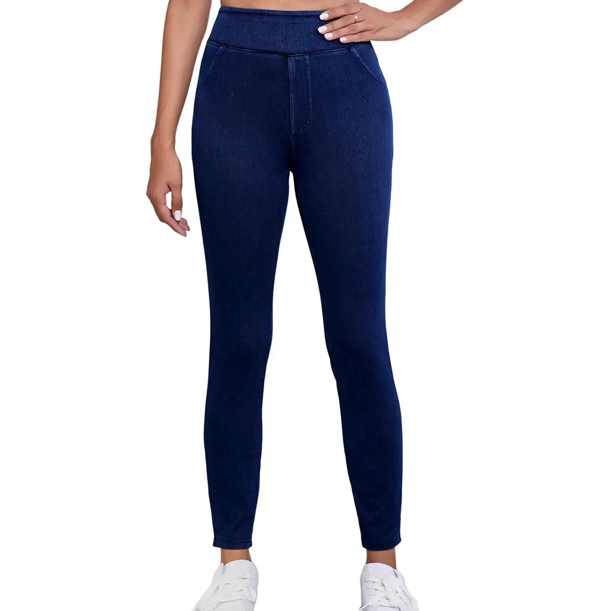 Produktbild – Eleanor – Dam Slim Fit Högmidjade Stretchjeans