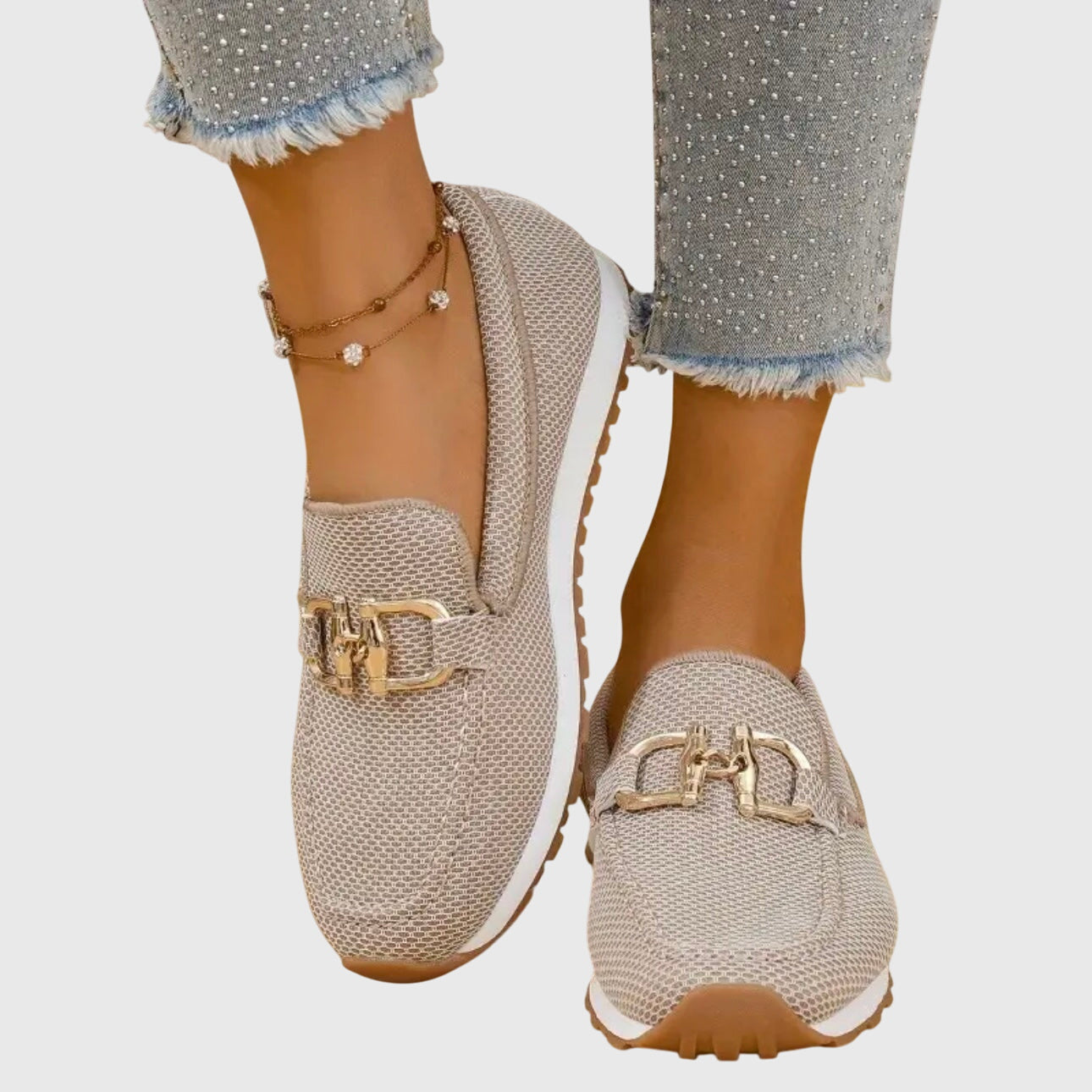 Michèle | Stickade loafers med platåsula