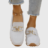 Michèle | Stickade loafers med platåsula