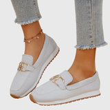 Michèle | Stickade loafers med platåsula