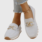 Michèle | Stickade loafers med platåsula