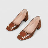 Produktbild – Camila – Damens Croc-Embossed Block Heel Loafers