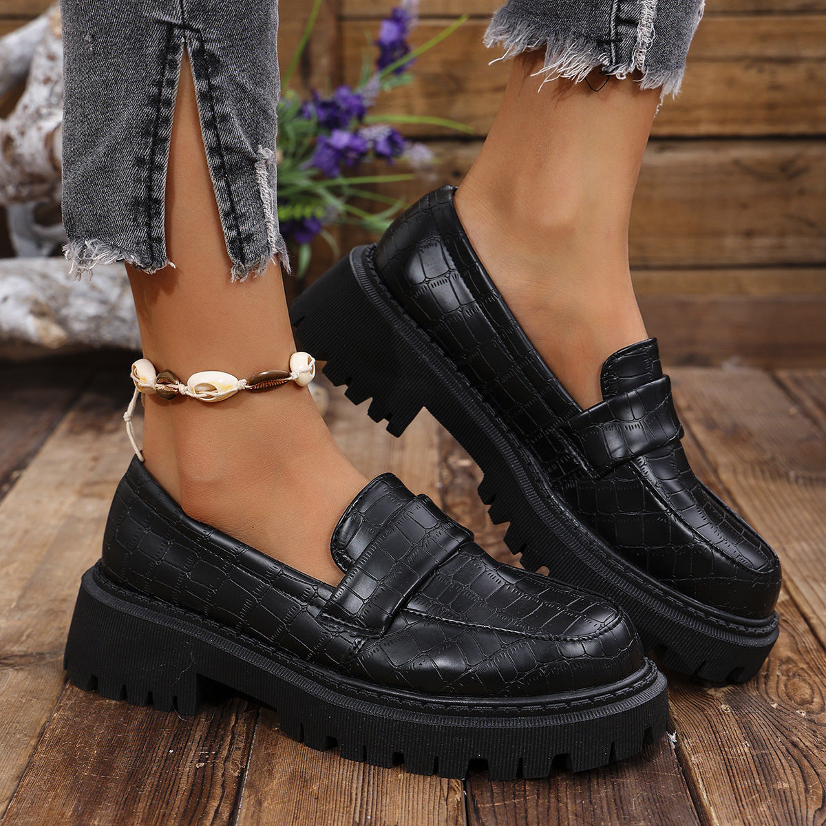 Florence | Lackloafers med grov sula