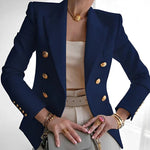 Produktbild – Grace – Dam Dubbelknäppt Blazer med Guldknappar