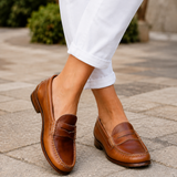Lucie | Klassiska penny loafers i läder