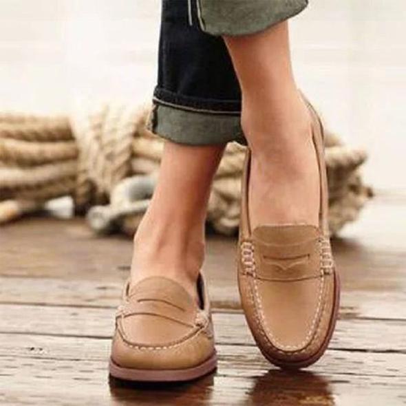 Lucie | Klassiska penny loafers i läder