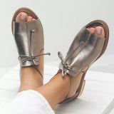 Produktbild – Scarlett – Kvinno Sandaler i Läder med Justerbar Bowslinga Öppen Tå
