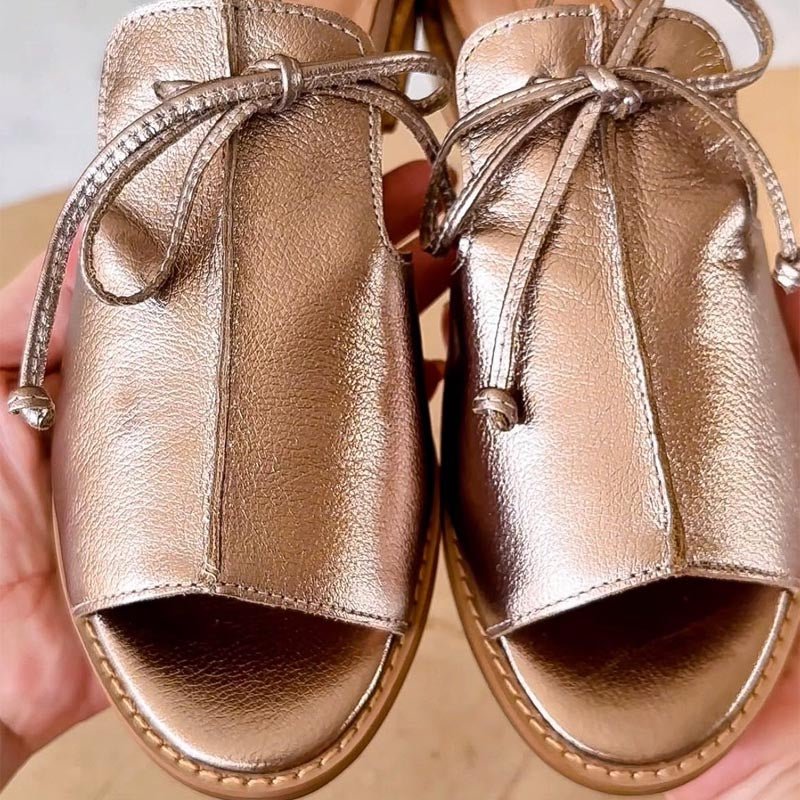 Produktbild – Scarlett – Kvinno Sandaler i Läder med Justerbar Bowslinga Öppen Tå