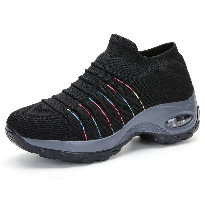 Produktbild – Olivia – Kvinnors Ortopediska Slip-On Sneakers med Luftkudde