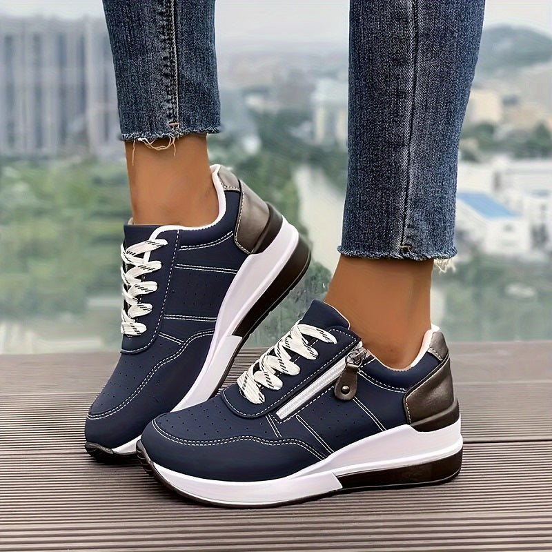 Produktbild – Luna – Kvinnors Ortopediska Sneakers Låg Klipp Snörning Komfort Gång