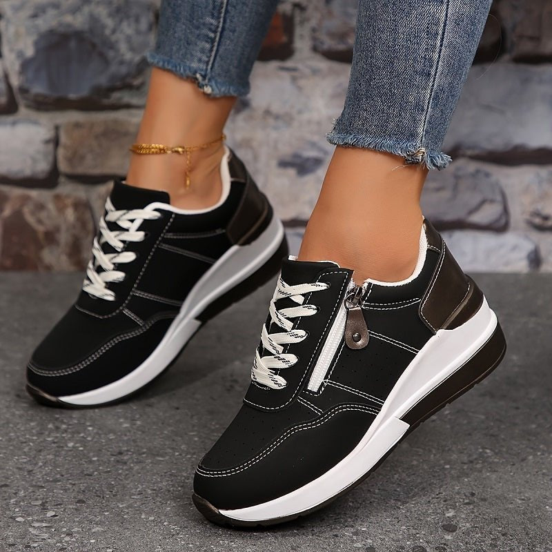 Produktbild – Luna – Kvinnors Ortopediska Sneakers Låg Klipp Snörning Komfort Gång