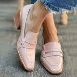 Produktbild – Mia – Kvinno Patentläder Loafers Blockklack Slip-On Komfort