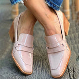 Produktbild – Mia – Kvinno Patentläder Loafers Blockklack Slip-On Komfort