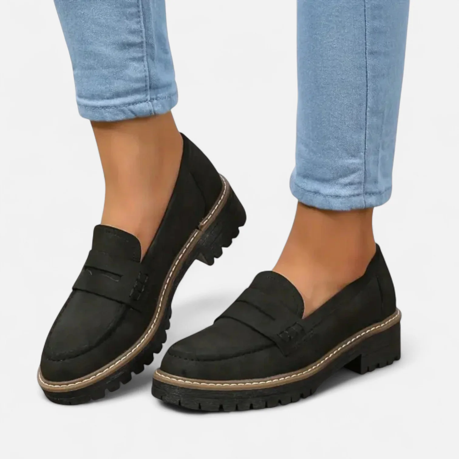 Aveline | Penny loafers med grov sula