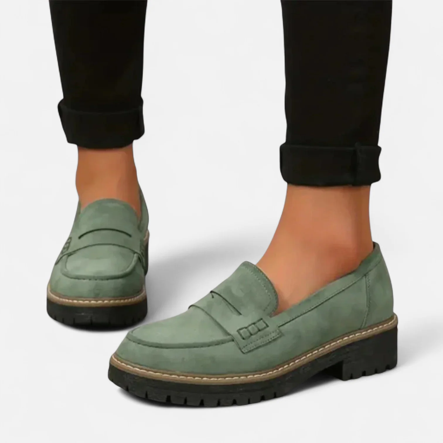 Aveline | Penny loafers med grov sula