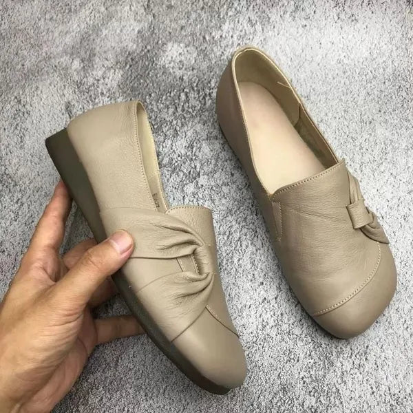 Isabelle | Mjuka läderloafers med rosett