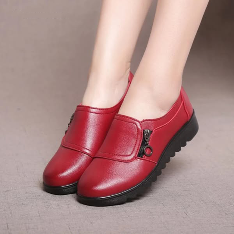 Nathalie | Loafers med dragkedja och mjuk sula