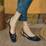 Martine | Slingback-loafers med blockklack